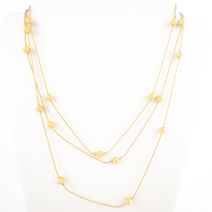 lot 69 image: Joan Rivers Bead Illusion 60Gold Tone Base Metal Rope Length Necklace .