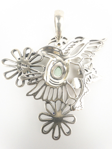 lot 74 image: Fritz Casuse for Carolyn Pollack Hummingbird Sterling Silver Pendant (No Chain).