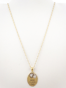 lot 79 image: RL Indonesia I Love You Mom Vermeil Pendant Necklace .