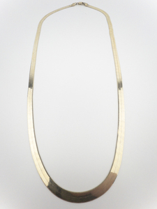 lot 80 image: IBB (Italy) Vermeil Herringbone Necklace. Made In Italy