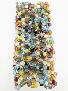 lot 103 image: Unique Multicolored Stretch Bead Bracelet .