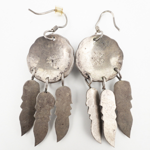 lot 167 image: Taxco, (TH-116) Mexico Dream Catcher Sterling Silver French Wire Earrings.