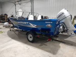 lot 18 image: 2023 Polarkraft Model Frontier 165 WT Fishing Boat , Motor, Trailer Package