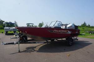 lot 19 image: 2023 Polarkraft Frontier Model 179 WT Jump Boat Motor and Trailer Package