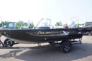 lot 15 image: 2023 Polarkraft Frontier Model 179 WT Jump Boat Motor and Trailer Package