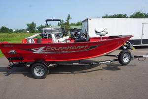 lot 21 image: 2023 Polarkraft Model Frontier 165 SC Fishing Boat and Trailer NO MOTOR INCLUDED