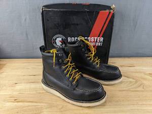 lot 28 image: Rockrooster 6 Steel Toe Wedge Work Boots Mens Size 10.5 Black L