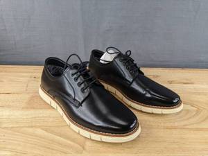 lot 64C image: Brand New Bruno Marc Grandplain Oxford Shoes Mens Size 11 Black L