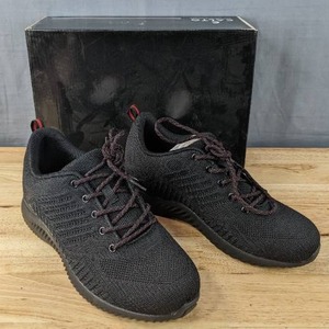 lot 72 image: New CALTO Invisible Height Increasing Elevator Shoes Mens Size 10 Black with Red L