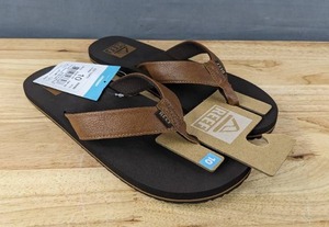 lot 19 image: Brand New Reef Twinpin Sandals Mens Size 10 Brown L
