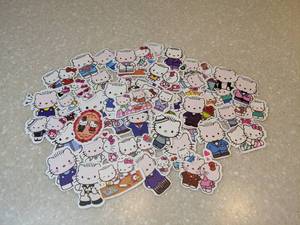 lot 403 image: 50 New Adorable Hello Kitty Stickers P