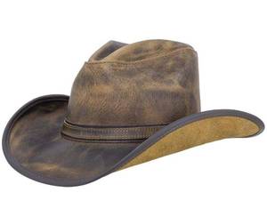 lot 4 image: New American Hat Makers Cyclone Western Leather Hat for Men or Women $177 Retail N