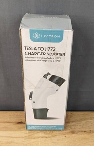 lot 8 image: New Lectron Tesla to J1772 Charging Adapter White $149.99 Retail N