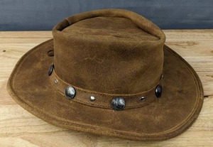 lot 137 image: Minnetonka Outback Buffalo Nickel Hat Unisex XL Brown Leather N