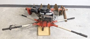lot 12 image: General Equipment Two Man Hand Held Hole Digger with Auger M