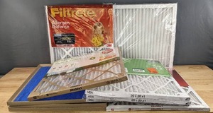 lot 140 image: New (33) Air Filters 20x20x1 by 3M Filtrete, Honeywell, HDX, Rheem, Purolator V