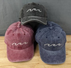 lot 56A image: 30 New Waves Embroidered Hats Blue, Red and Black E