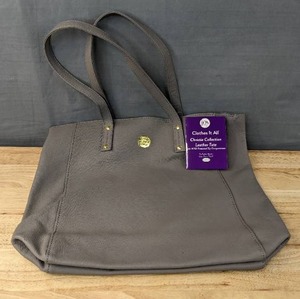 lot 55C image: New Joy Mangano Christie Collection Grey Tote Bag $47.99 Retail E