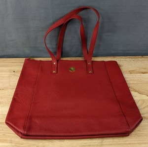 lot 59C image: New Joy Mangano Christie Collection Red Tote Bag $47.99 Retail E