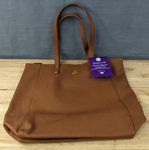 lot 50C image: New Joy Mangano Christie Collection Brown Tote Bag $47.99 Retail E