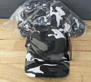 lot 4B image: 23 Brand New Yupoong FlexFit Grey Camo Hats LargeXL and SmallMedium A