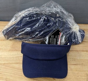 lot 157 image: 29 Brand New Yupoong Flexfit Visors Navy Youth OSFM A