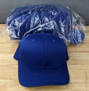 lot 81E image: 48 Brand New Yupoong FlexFit Royal Blue Hats Extra SmallSmall A