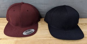 lot 160 image: 12 Brand New Yupoong Classics Snapback Hats (7-Maroon, 5-Dark Navy) OSFM A