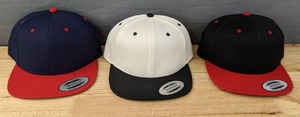 lot 164 image: 27 Total Brand New Yupoong Classics Snapback (3-NavyRed, 12-WhiteBlack, 12-BlackRed Hats) OSFM A