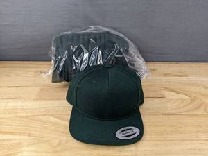 lot 112A image: 12 Brand New Yupoong Classics Spruce Green Hats OSFM A