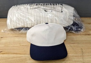 lot 133A image: 47 Brand New Yupoong Snap Back NavyOff White Hats OSFM A