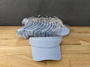lot 154 image: 30 Brand New Carolina Blue Flexfit Visors Size Youth OSFM A