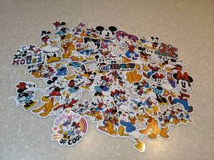 lot 419 image: 50 New Vinyl Disney Stickers Minnie & Mickey Mouse & Friends P