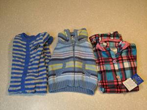 lot 420 image: New Carters Gymboree Pajamas One Piece Hooded Sweater 9 mo. 3-6 mo. XS P