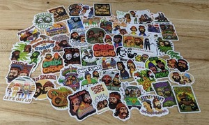 lot 79D image: 50 Brand New Cheech and Chong Stickers Up in Smoke Buds N