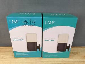 lot 179 image: Brand New Pair of Aluminum Black LMP Outdoor Wall Lights S