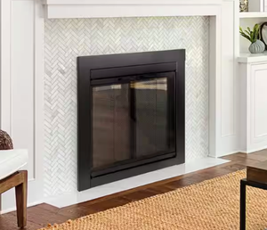 lot 20A image: New Pleasant Hearth Ascot Small Glass Fireplace Doors $300 Retail V