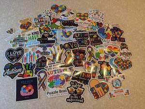 lot 426 image: New Autism Awareness Stickers 50 Total P