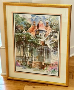 lot 16 image: Framed Watercolor Print