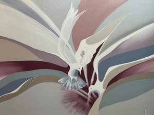 lot 32A image: Very Large Framed Canvas Painting