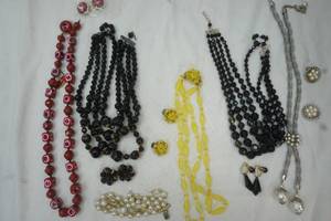 lot 79 image: West German, Hand painted and other necklace and earring sets