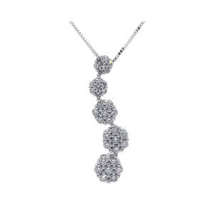 NEW 0.30 Carat Diamond Journey Pendant Necklace in White Gold VIDEO