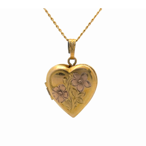 Black Hills Gold Flower Garden Locket Pendant & Chain Necklace