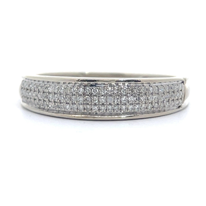 0.10 Carat Micro Pave Diamond Ring in White Gold VIDEO