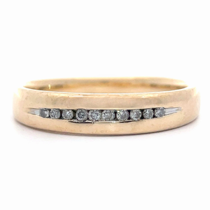 Classic Channel Set Diamond Band in Yellow Gold