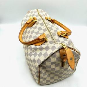 Louis Vuitton Leather Speedy 30 Damier Azure Handbag $1,300 Retail