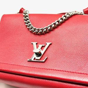 Louis Vuitton Rubis Red Leather Lockme II BB Bag Authentic $1,900 Retail