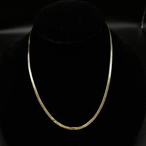 18 Herringbone Link Chain Necklace in 14k Yellow Gold $395 Retail