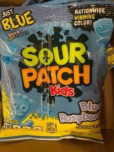 lot 10 image: Bulk Sour Patch Kids Blue Raspberry 5 oz Bags - Lot of 12