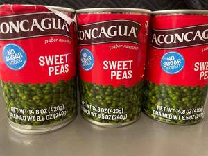 lot 12 image: 2 Back - Lot of 12 Cans Aconcagua Whole Sweet Peas in Brine